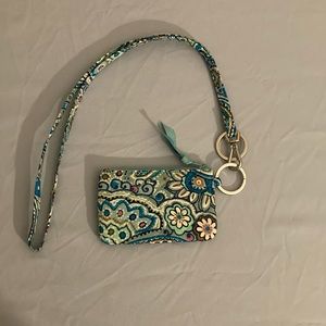 Brand new never used Vera Bradley zip id wallet and lanyard